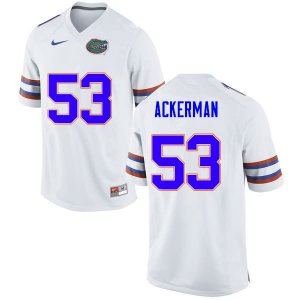 Men's Florida Gators #53 Brendan Ackerman NCAA Nike White Authentic Stitched College Football Jersey KNN0862CY